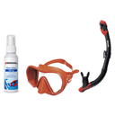 Seac Mask + Snorkel Package – Pura Anti-Fog Mask + Reverse Dry Snorkel + Free Mask Defog Spray — Orange, Seac Reverse Dry Sn…