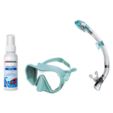 Seac Mask + Snorkel Package – Pura Anti-Fog Mask + Reverse Dry Snorkel + Free Mask Defog Spray — Tiffany, Seac Fast Tech Dry…