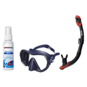Seac Mask + Snorkel Package – Pura Anti-Fog Mask + Reverse Dry Snorkel + Free Mask Defog Spray — Blue, Seac Reverse Dry Snor…