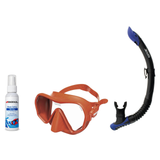 Seac Mask + Snorkel Package – Pura Anti-Fog Mask + Reverse Dry Snorkel + Free Mask Defog Spray — Orange, Seac Reverse Snorke…