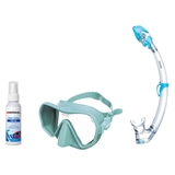 Seac Mask + Snorkel Package – Pura Anti-Fog Mask + Reverse Dry Snorkel + Free Mask Defog Spray — Tiffany, Seac Tribe Dry Scu…