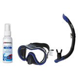Seac Mask + Snorkel Package – Sunrise Single Lens Mask + Reverse Dry Snorkel + Free Mask Defog Spray — Seac Reverse Snorkel…