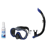 Seac Mask + Snorkel Package – Sunrise Single Lens Mask + Reverse Dry Snorkel + Free Mask Defog Spray — Seac Reverse Snorkel…