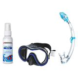 Seac Mask + Snorkel Package – Sunrise Single Lens Mask + Reverse Dry Snorkel + Free Mask Defog Spray — Seac Tribe Dry Scuba…