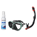 Seac Mask + Snorkel Package – Symbol Mask + Reverse Dry Snorkel + Free Mask Defog Spray — Black / Tiffany, Seac Reverse Dry…