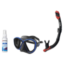Seac Mask + Snorkel Package – Symbol Mask + Reverse Dry Snorkel + Free Mask Defog Spray — Black / Blue, Seac Reverse Dry Sno…