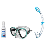 Seac Mask + Snorkel Package – Symbol Mask + Reverse Dry Snorkel + Free Mask Defog Spray — Tiffany, Seac Tribe Dry Scuba Divi…