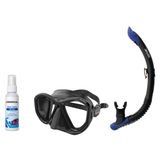 Seac Mask + Snorkel Package – Symbol Mask + Reverse Dry Snorkel + Free Mask Defog Spray — Black, Seac Reverse Snorkel Anti-S…
