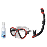 Seac Mask + Snorkel Package – Symbol Mask + Reverse Dry Snorkel + Free Mask Defog Spray — Red, Seac Reverse Dry Snorkel