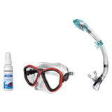 Seac Mask + Snorkel Package – Symbol Mask + Reverse Dry Snorkel + Free Mask Defog Spray — Red, Seac Fast Tech Dry Adult Scub…