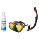 Seac Mask + Snorkel Package – Symbol Mask + Reverse Dry Snorkel + Free Mask Defog Spray — LS Black/Orange, Seac Reverse Dry…