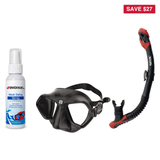 Seac Mask + Snorkel Package – Wild Anti-Fog Dual Lens Mask + Reverse Dry Snorkel + Free Mask Defog Spray — includes Seac Mas…