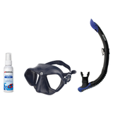 Seac Mask + Snorkel Package – Wild Anti-Fog Dual Lens Mask + Reverse Dry Snorkel + Free Mask Defog Spray — Blue, Seac Revers…
