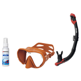 Seac Mask + Snorkel Package – X-Frame Mask + Reverse Dry Snorkel + Free Mask Defog Spray — includes Seac Maschera X-Frame Di…
