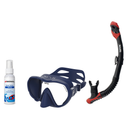 Seac Mask + Snorkel Package – X-Frame Mask + Reverse Dry Snorkel + Free Mask Defog Spray — Blue, Seac Reverse Dry Snorkel