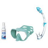 Seac Mask + Snorkel Package – X-Frame Mask + Reverse Dry Snorkel + Free Mask Defog Spray — Tiffany, Seac Tribe Dry Scuba Div…