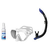 Seac Mask + Snorkel Package – X-Frame Mask + Reverse Dry Snorkel + Free Mask Defog Spray — White, Seac Reverse Snorkel Anti-…