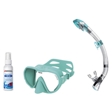 Seac Mask + Snorkel Package – X-Frame Mask + Reverse Dry Snorkel + Free Mask Defog Spray — Tiffany, Seac Fast Tech Dry Adult…