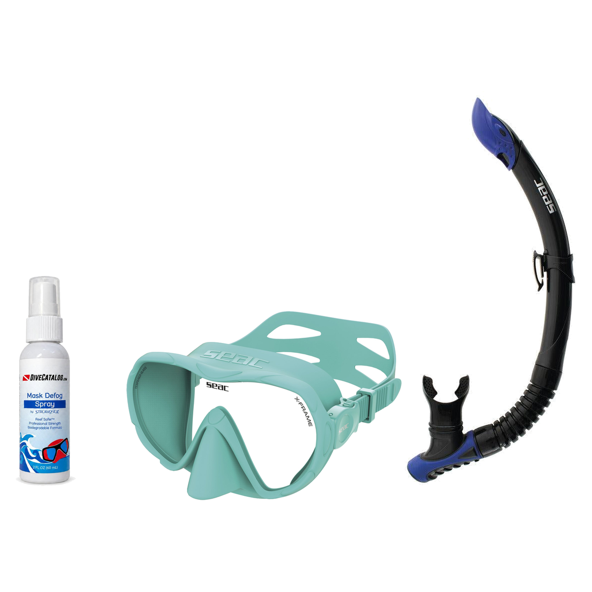 Seac Mask + Snorkel Package – X-Frame Mask + Reverse Dry Snorkel + Free Mask Defog Spray — Tiffany, Seac Reverse Snorkel Ant…