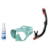 Seac Mask + Snorkel Package – X-Frame Mask + Reverse Dry Snorkel + Free Mask Defog Spray — Tiffany, Seac Reverse Dry Snorkel