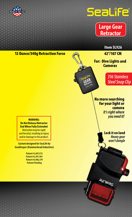 SeaLife Large Underwater Retractor 12oz-