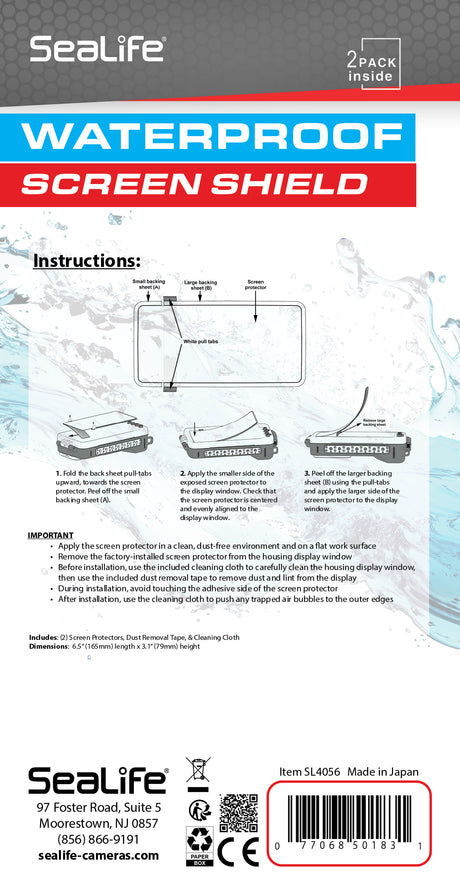 SeaLife Screen Shield for SportDiver ULTRA Housing (2-pk)-