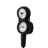 Sherwood 3 Gauge Analog Console (PG/DG/Comp) Flex Hose Gauges