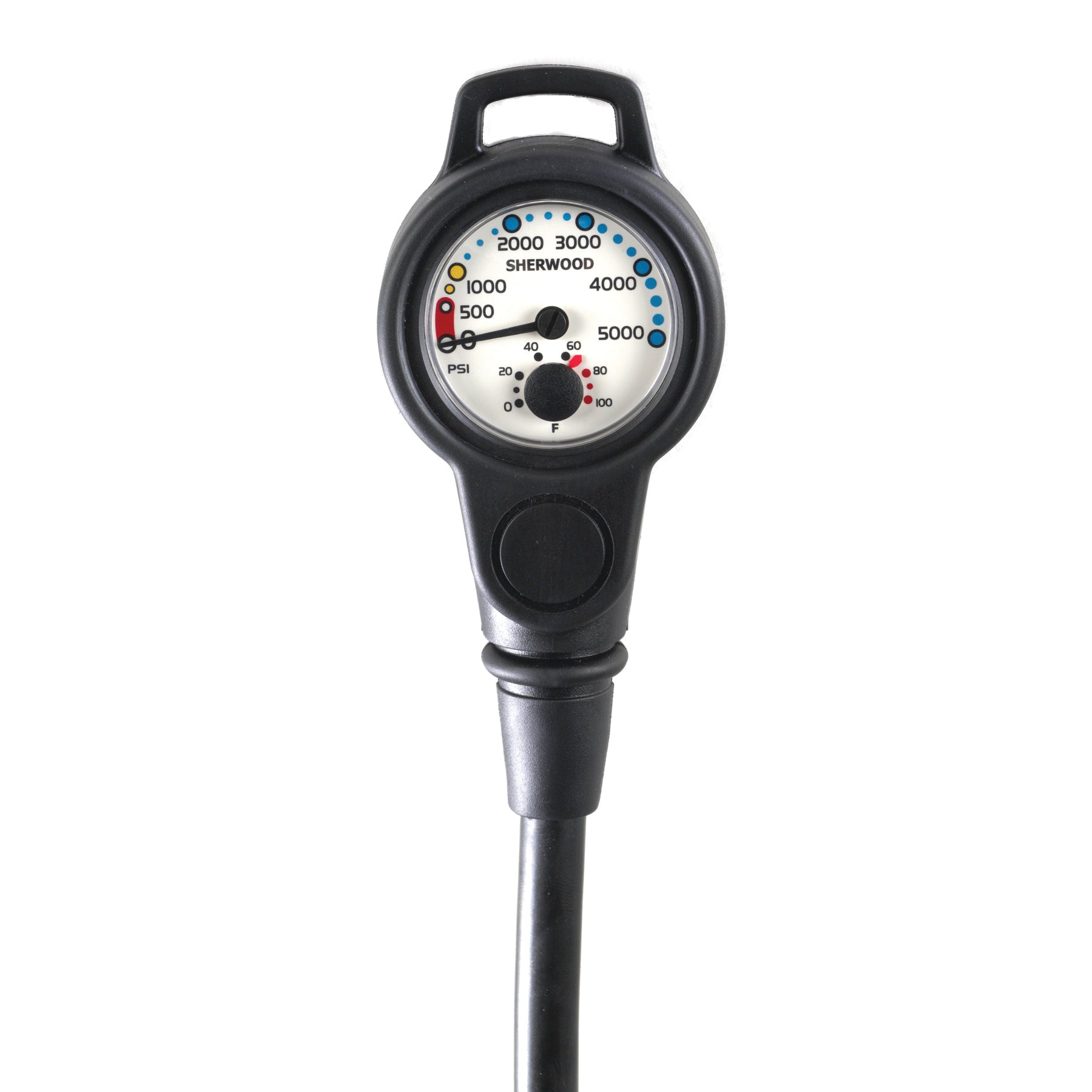 Sherwood Pressure Gauge With Hose and Boot scuba diving