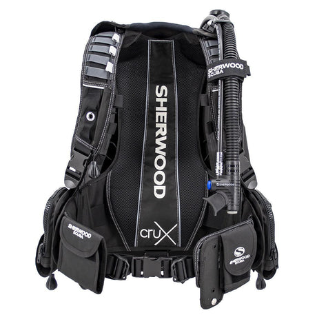 Sherwood Diving Crux BCD Buoyancy Compensator Style #40-Black-S-No Gemini