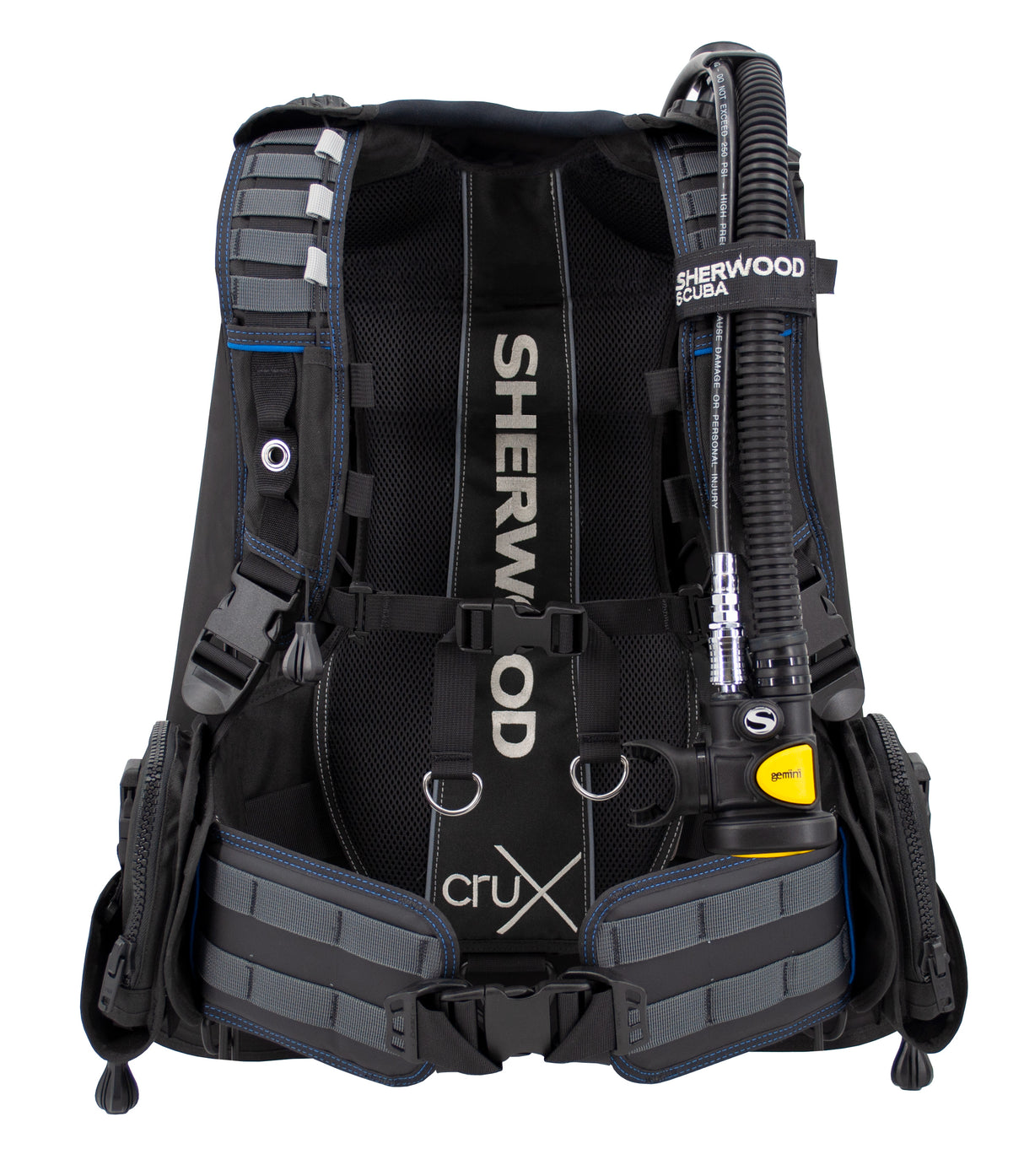 Sherwood Diving Crux BCD Buoyancy Compensator Style #40-Blue-M-Paired with Gemini