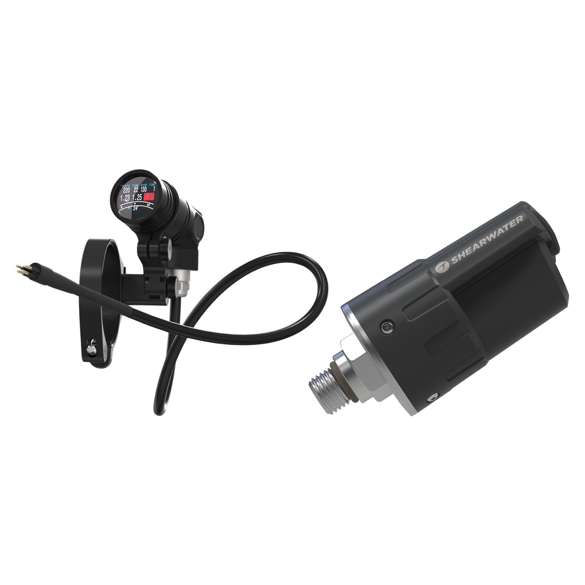 Shearwater NERD 2 Dive Computer + Swift Transmitter Package — Monitor AK (4-Pin)