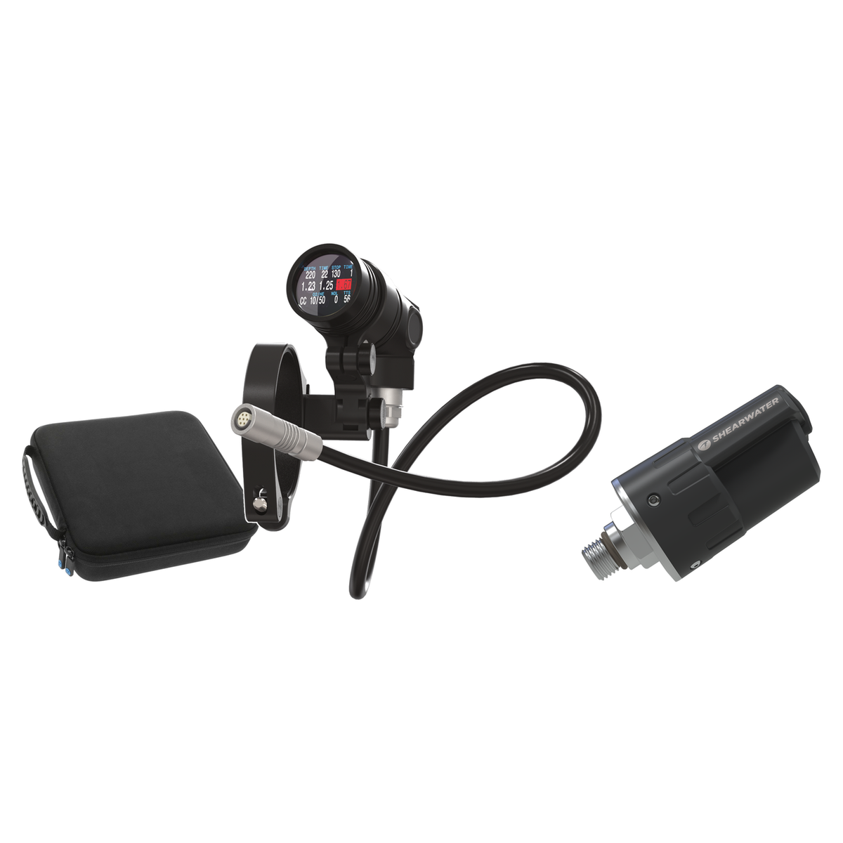Shearwater NERD 2 Dive Computer + Swift Transmitter + EVA Case Package — Fischer