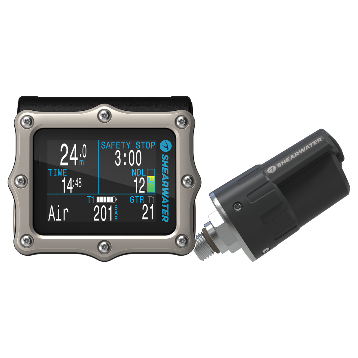 Shearwater Perdix 2 Ti Dive Computer + Swift Transmitter Package — includes Shearwater Perdix 2 Ti Dive Computer, Shearwater…