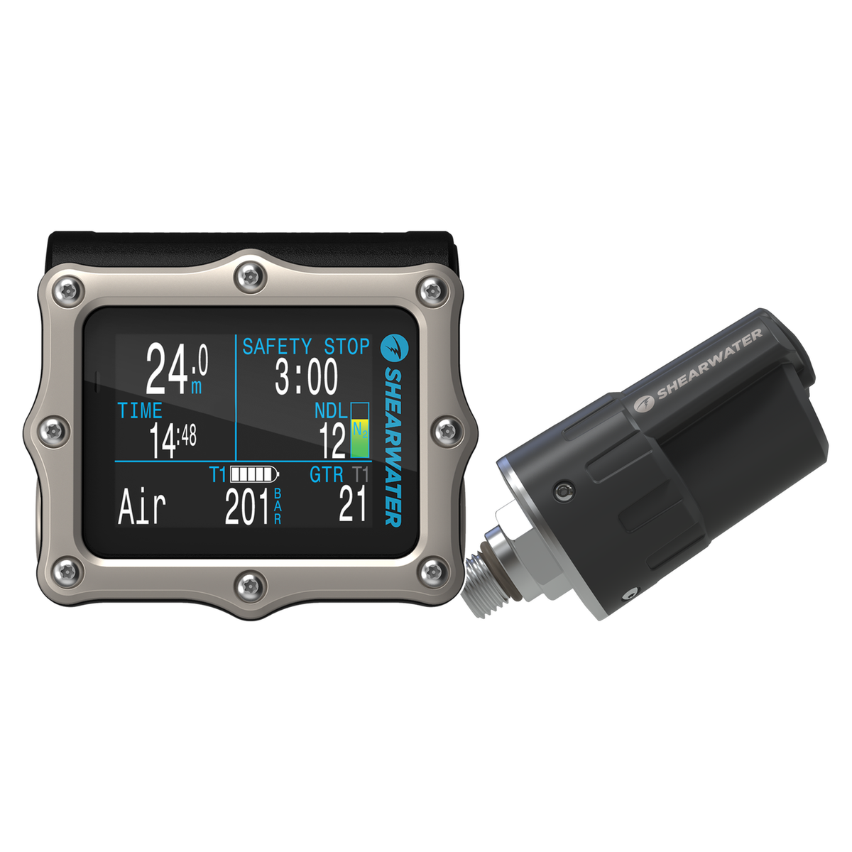 Shearwater Perdix 2 Ti Dive Computer + Swift Transmitter Package — includes Shearwater Perdix 2 Ti Dive Computer, Shearwater…