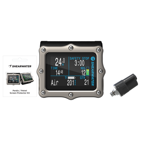 Shearwater Perdix 2 Ti Dive Computer + Swift Transmitter + Screen Protectors Package — includes Shearwater Perdix 2 Ti Dive…