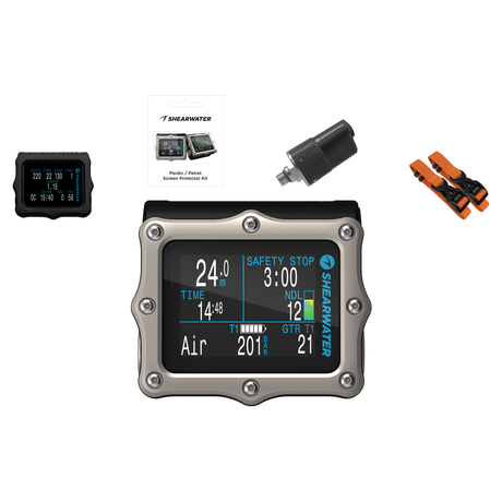 Shearwater Perdix 2 Ti Dive Computer + Swift Transmitter + Screen Protectors + Silicone Case + Strap Kit Package — includes…