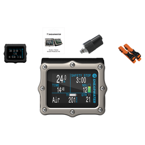 Shearwater Perdix 2 Ti Dive Computer + Swift Transmitter + Screen Protectors + Silicone Case + Strap Kit Package — Silver