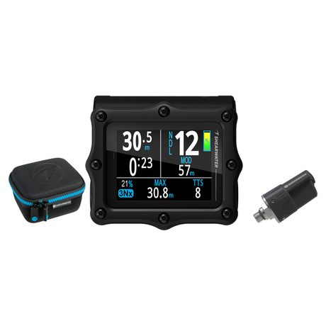 Shearwater Perdix 3 Ti Dive Computer + Swift Transmitter + EVA Travel Case Package — Black