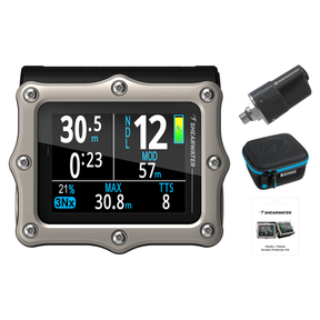 Shearwater Perdix 3 Ti Dive Computer + Swift Transmitter + EVA Travel Case + Screen Protectors Package — Silver