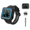 Shearwater Peregrine Dive Computer + Screen Protectors + Silicone Case + Strap Kit Package — Black