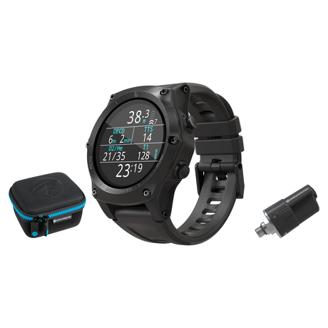 Shearwater Teric Dive Computer + Swift Transmitter + EVA Travel Case Package — Black