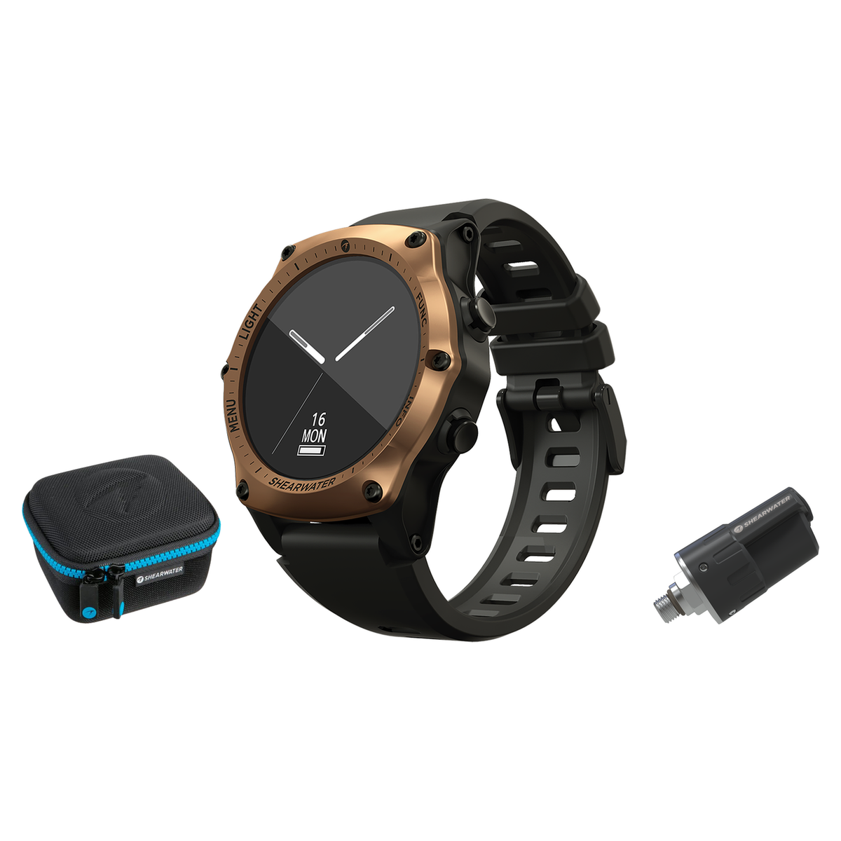 Shearwater Teric Dive Computer + Swift Transmitter + EVA Travel Case Package — Bronze