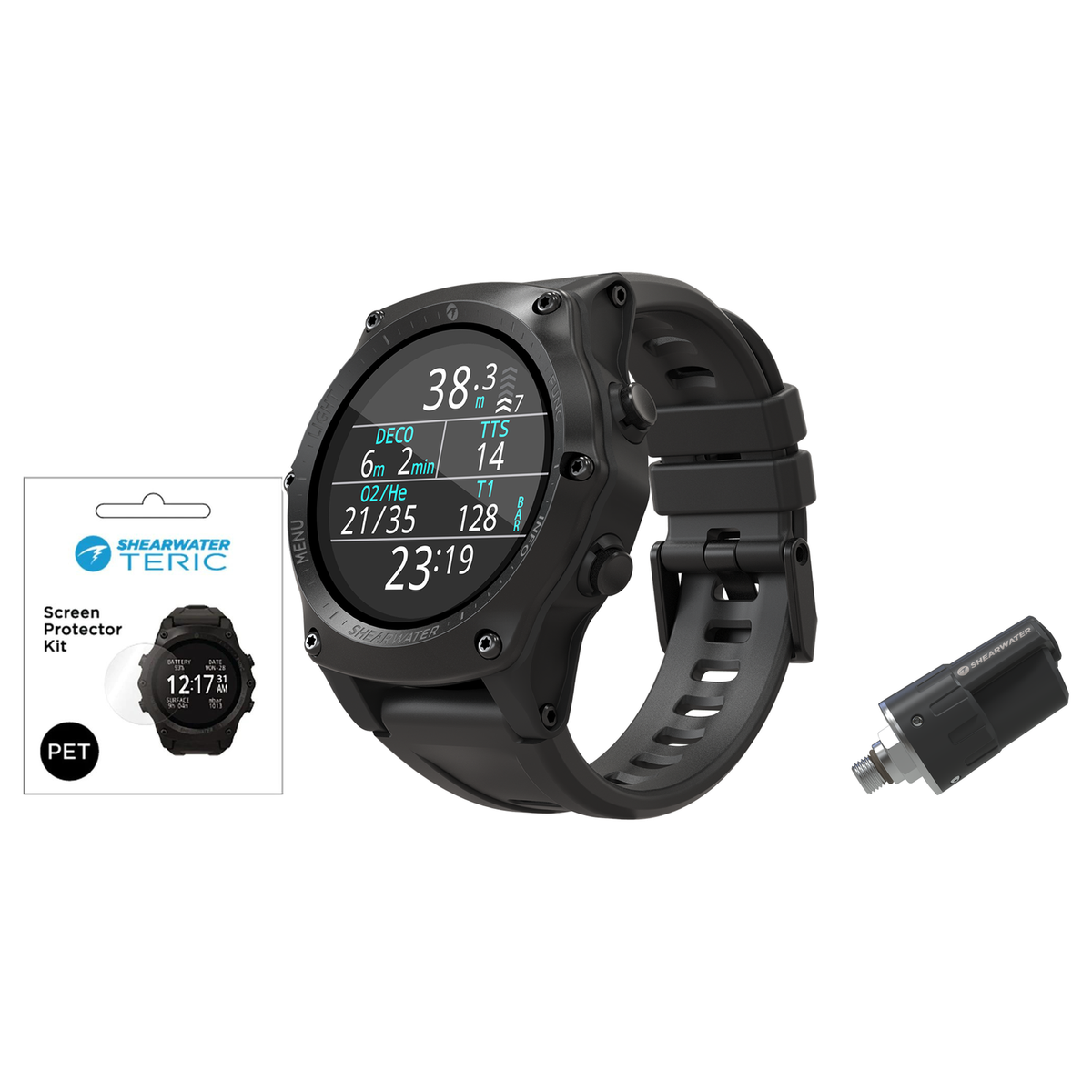 Shearwater Teric Dive Computer + Swift Transmitter + Screen Protectors Package — includes Shearwater Teric Dive Computer, Sh…