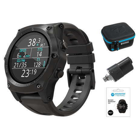 Shearwater Teric Dive Computer + Swift Transmitter + EVA Travel Case + Screen Protectors Package — includes Shearwater Teric…