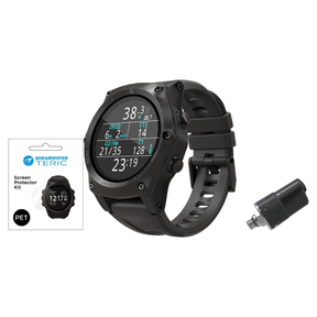 Shearwater Teric Dive Computer + Swift Transmitter + Screen Protectors Package — Black