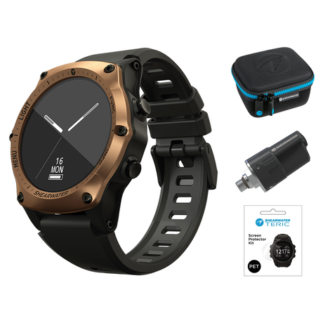 Shearwater Teric Dive Computer + Swift Transmitter + EVA Travel Case + Screen Protectors Package — Bronze