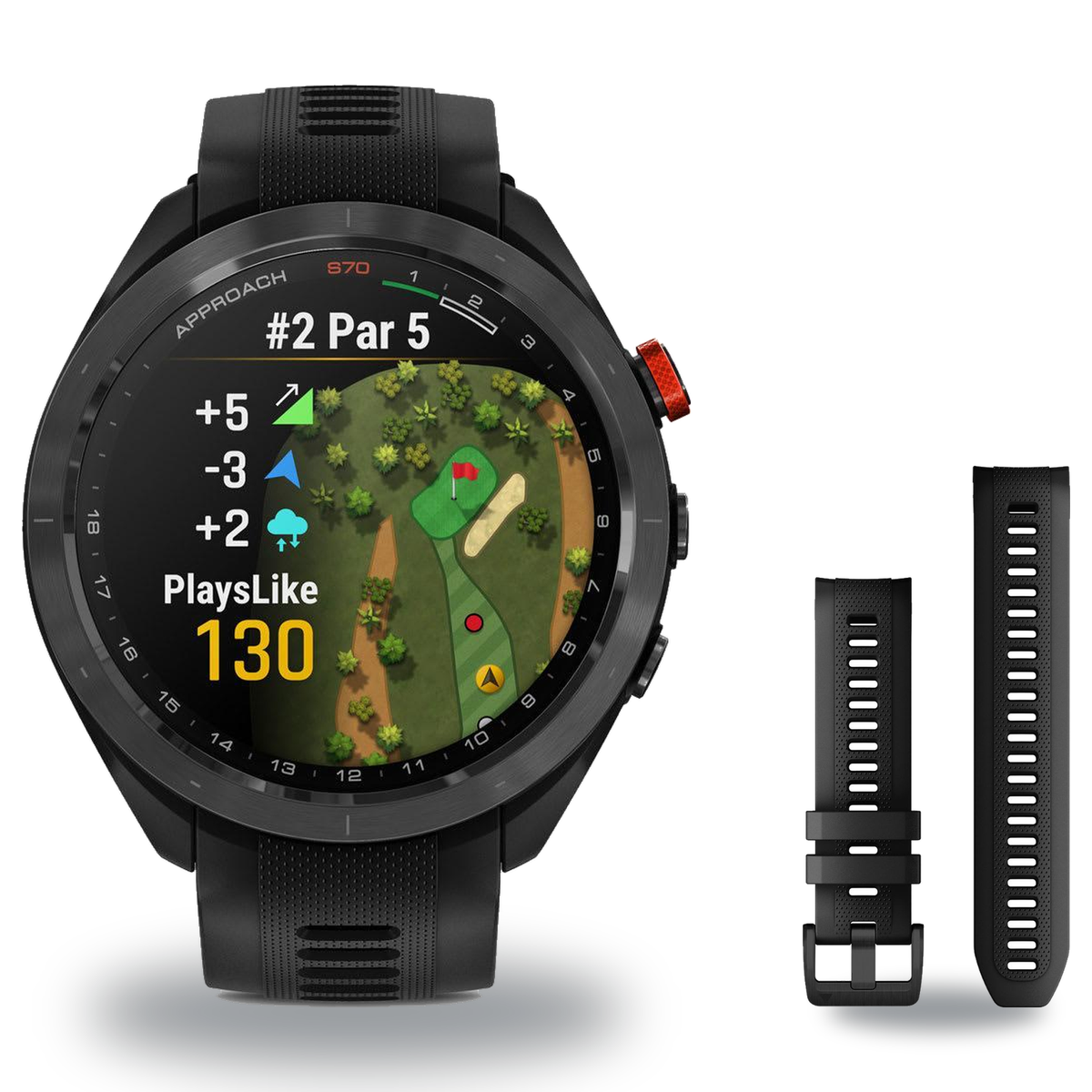 Garmin Approach S70 47mm Golf Smartwatch + 22mm Band Package — includes Garmin Approach S70 Premium Golf Smartwatch with GPS…