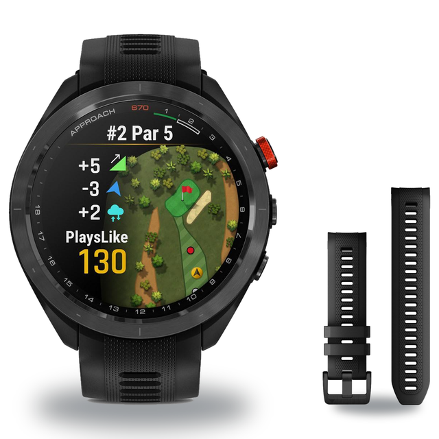 Garmin Approach S70 47mm Golf Smartwatch + 22mm Band Package — includes Garmin Approach S70 Premium Golf Smartwatch with GPS…