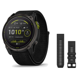 Garmin Enduro 3 Smartwatch + QuickFit 26 Band Package — includes Garmin Enduro 3, Carbon Gray DLC Titanium with Black Ultraf…