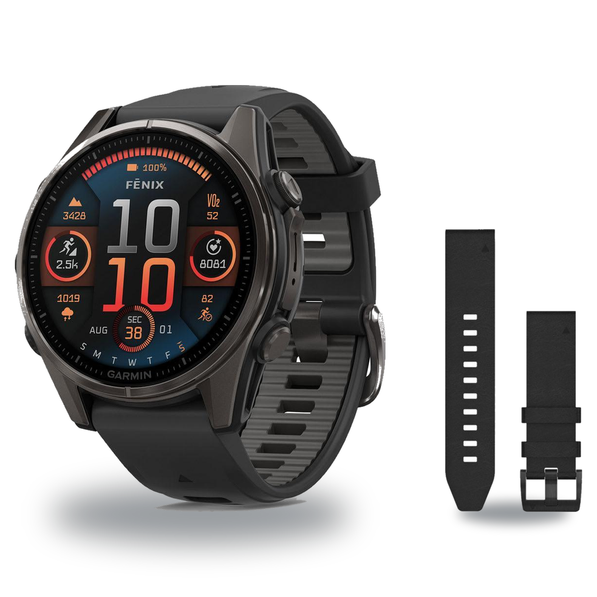 Garmin fenix 8 47mm Smartwatch + QuickFit 22 Band Package — includes Garmin Fenix 8 Multisport Smartwatch, Garmin QuickFit 2…